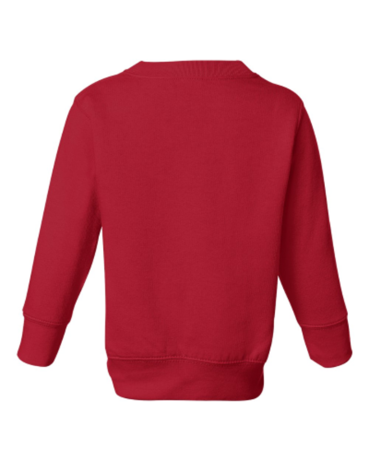 Rabbit Skins Toddler Fleece Crewneck Sweatshirt Feature Close-up