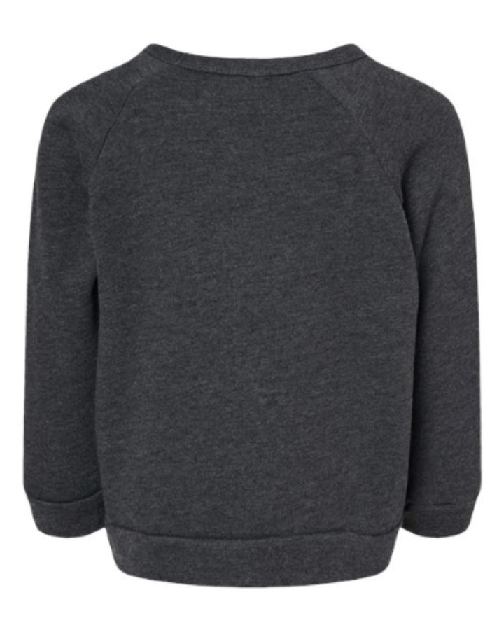 BELLA + CANVAS Toddler Sponge Fleece Raglan Sweatshirt Additional Angle