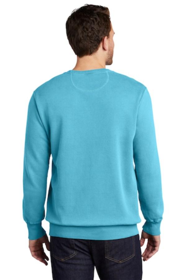 Port & Company Beach Wash Garment-Dyed Crewneck Sweatshirt Perspective View