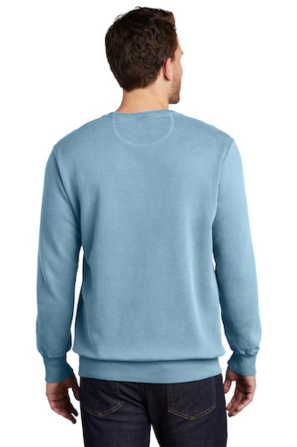 Port & Company Beach Wash Garment-Dyed Crewneck Sweatshirt Close Up Detail
