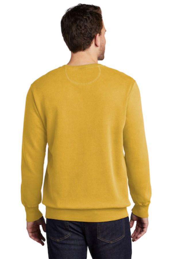 Port & Company Beach Wash Garment-Dyed Crewneck Sweatshirt Feature Close-up