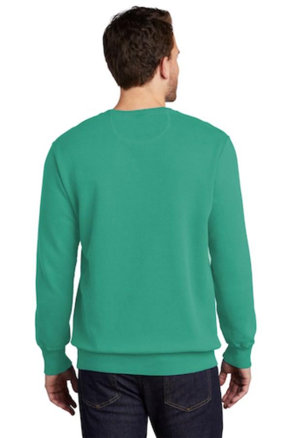 Port & Company Beach Wash Garment-Dyed Crewneck Sweatshirt Close Up Detail