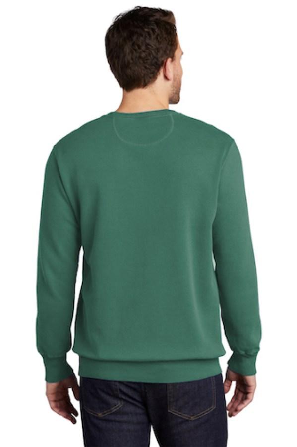 Port & Company Beach Wash Garment-Dyed Crewneck Sweatshirt Perspective View