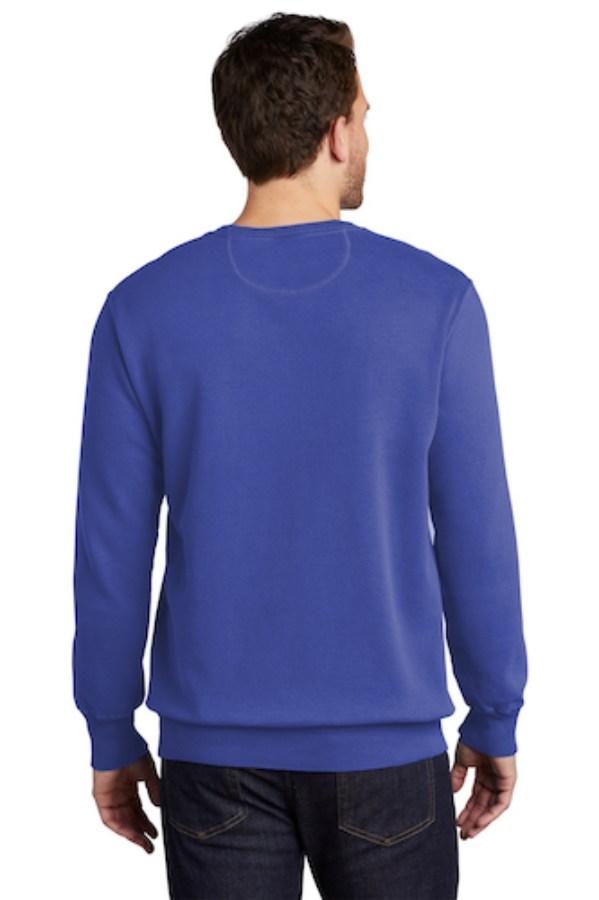 Port & Company Beach Wash Garment-Dyed Crewneck Sweatshirt Feature Close-up