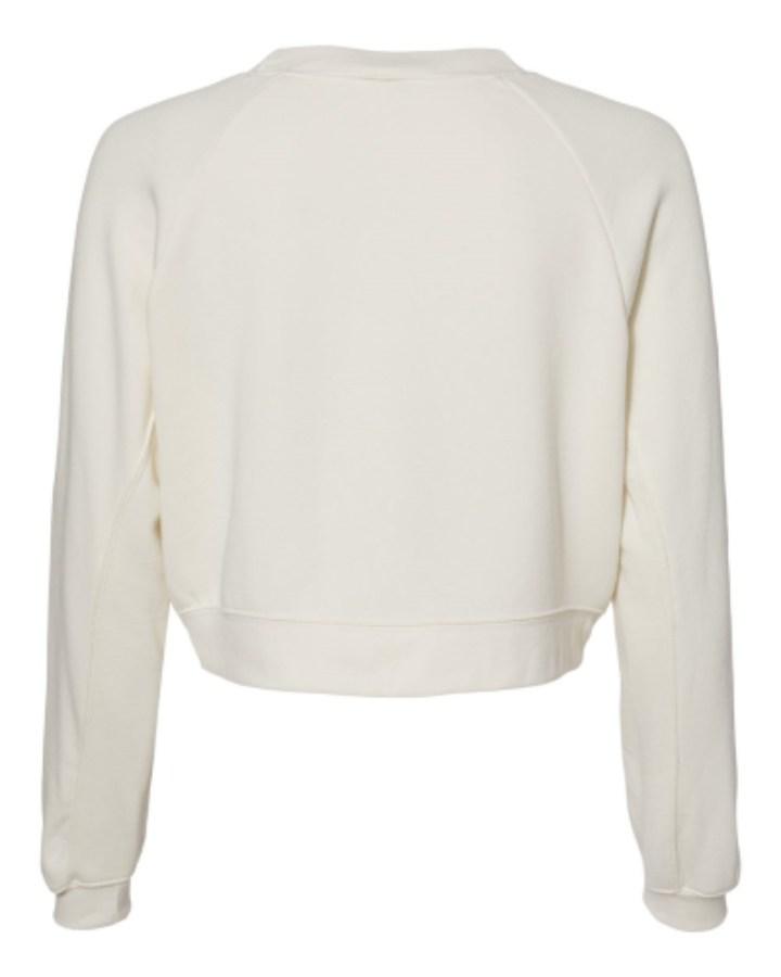 BELLA + CANVAS Women's Raglan Pullover Fleece Close Up Detail