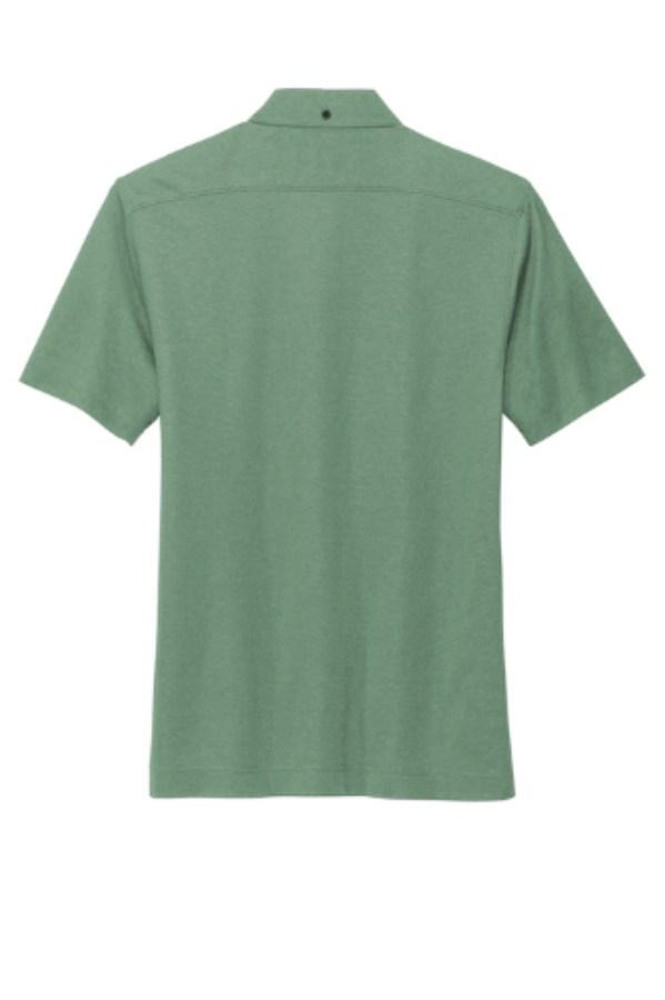 Mercer+Mettle Stretch Pique Full-Button Polo Close Up Detail