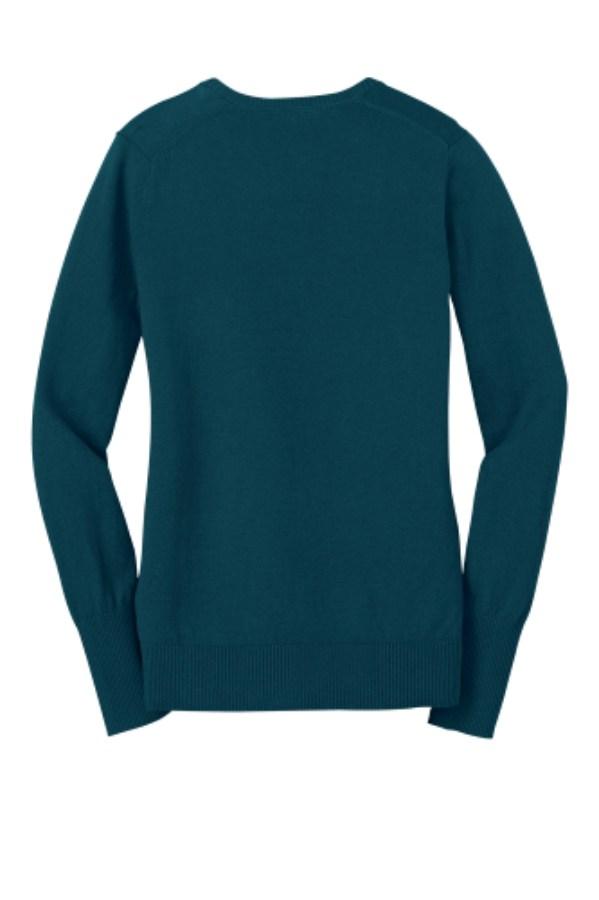 Port Authority Ladies V-Neck Sweater Close Up Detail