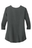Port Authority Ladies Concept 3/4-Sleeve Soft Split Neck Top Feature Close-up