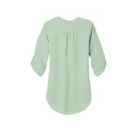 Port Authority Ladies 3/4-Sleeve Tunic Blouse Close Up Detail