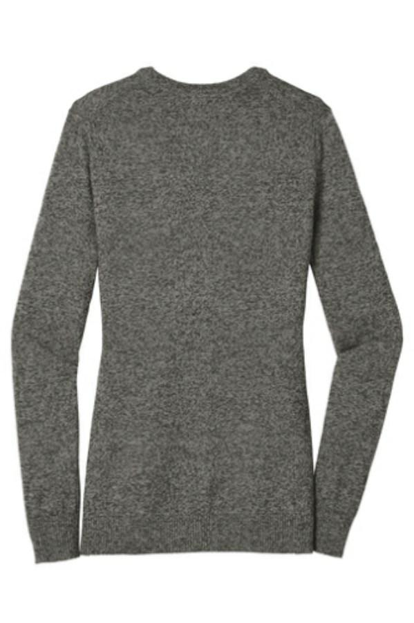 Port Authority Ladies Marled Cardigan Sweater Perspective View