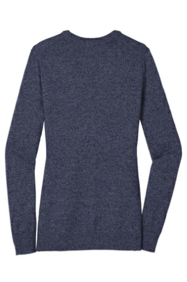 Port Authority Ladies Marled Cardigan Sweater Feature Close-up