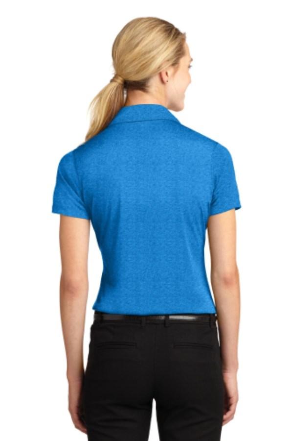 Sport-Tek Ladies Heather Contender Polo Feature Close-up