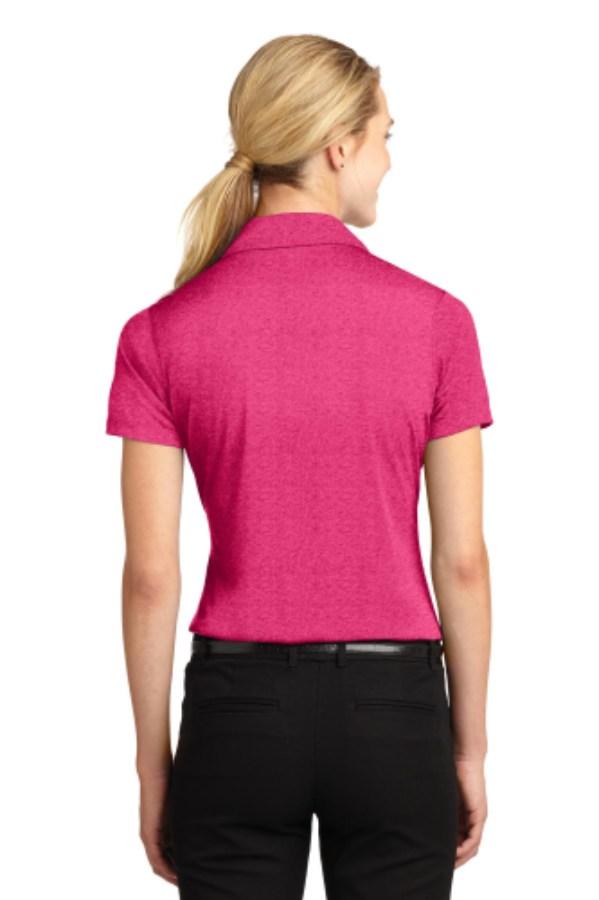Sport-Tek Ladies Heather Contender Polo Close Up Detail