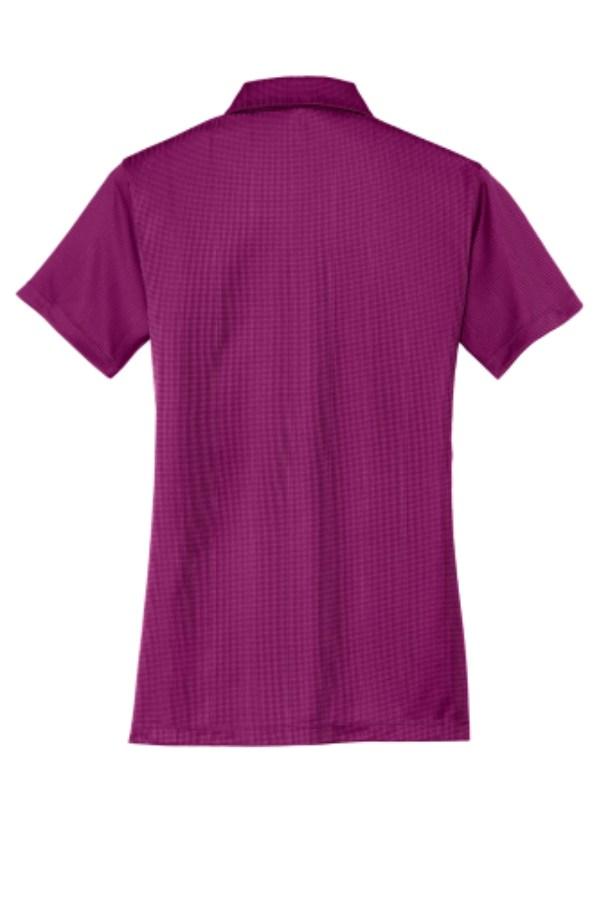 Port Authority Ladies Perf Fine Jacquard Polo Feature Close-up