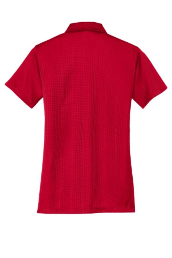 Port Authority Ladies Perf Fine Jacquard Polo Close Up Detail