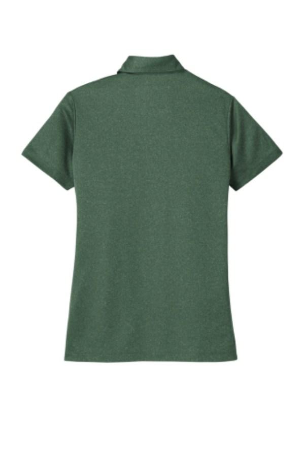 Port Authority Women's Heathered Silk Touch Performance Polo Feature Close-up