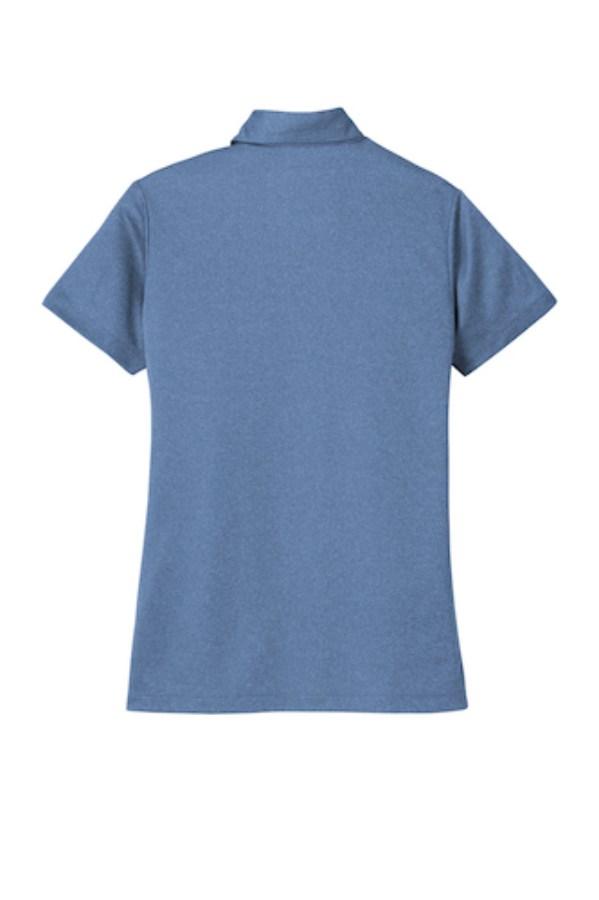 Port Authority Women's Heathered Silk Touch Performance Polo Close Up Detail
