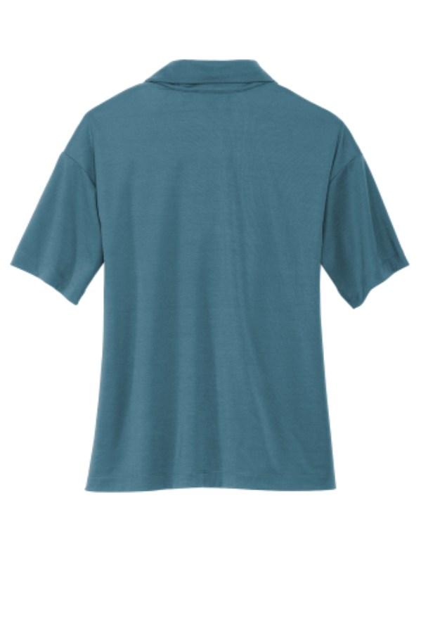 Mercer+Mettle Women's Stretch Jersey Polo Feature Close-up