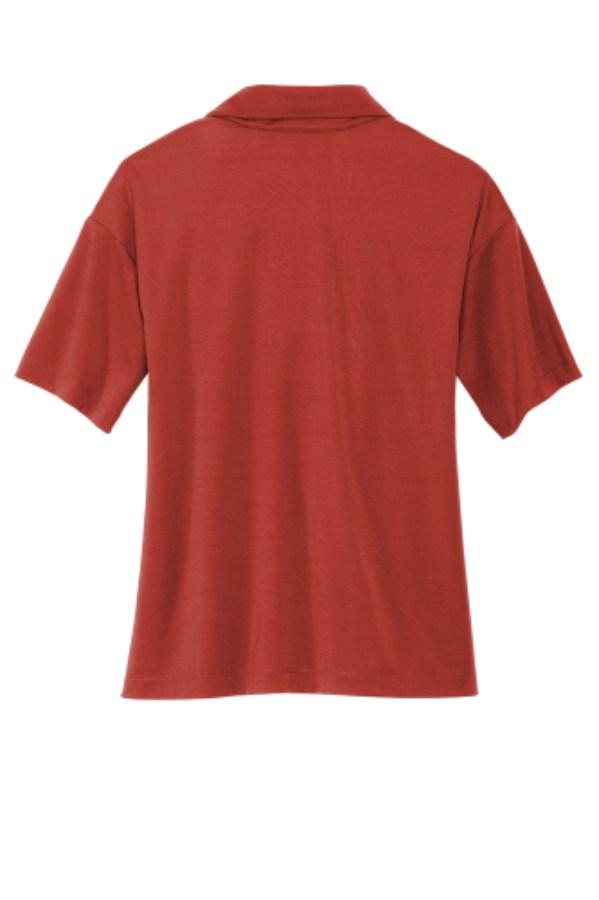 Mercer+Mettle Women's Stretch Jersey Polo Close Up Detail