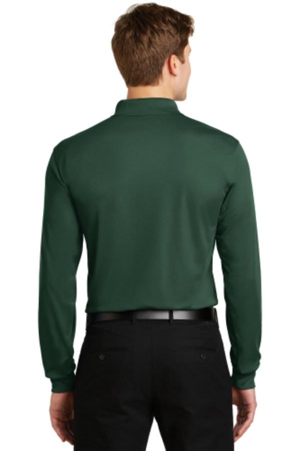 Sport-Tek Long Sleeve Micropique Sport-Wick Polo Perspective View