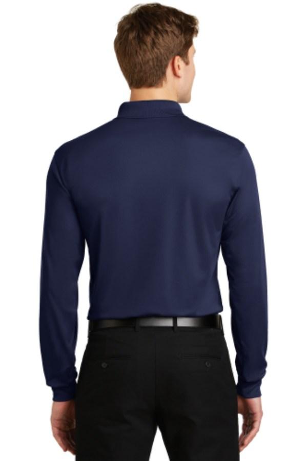 Sport-Tek Long Sleeve Micropique Sport-Wick Polo Feature Close-up