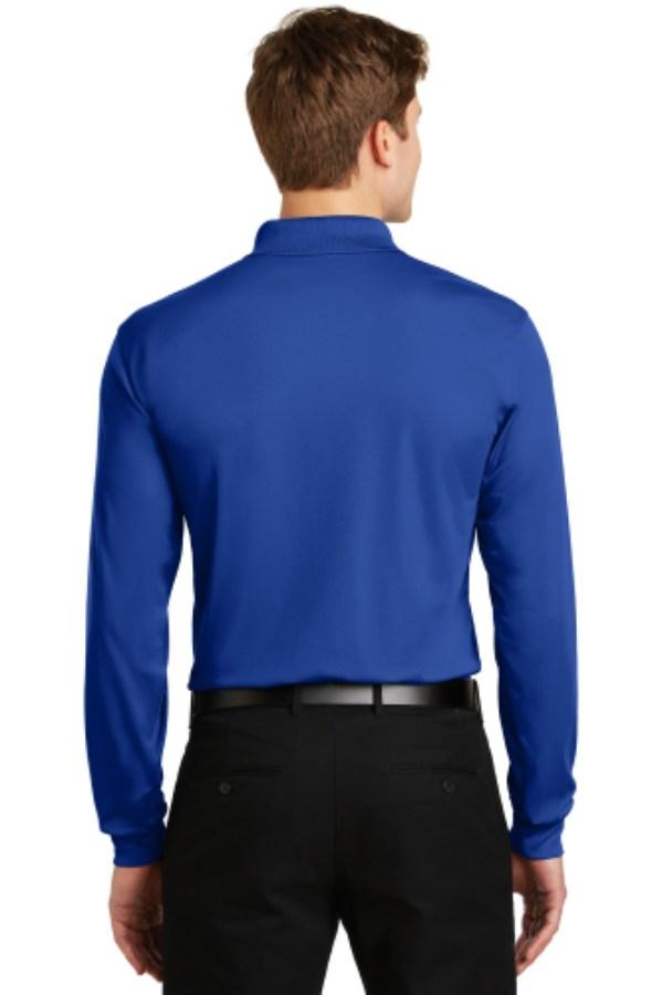 Sport-Tek Long Sleeve Micropique Sport-Wick Polo Close Up Detail
