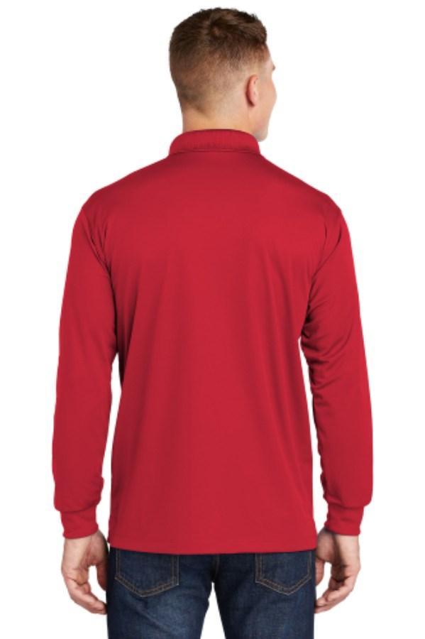 Sport-Tek Long Sleeve Micropique Sport-Wick Polo Feature Close-up