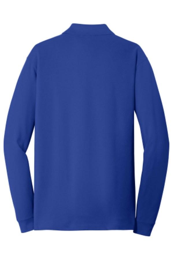 Port Authority EZCotton Long Sleeve Polo Close Up Detail
