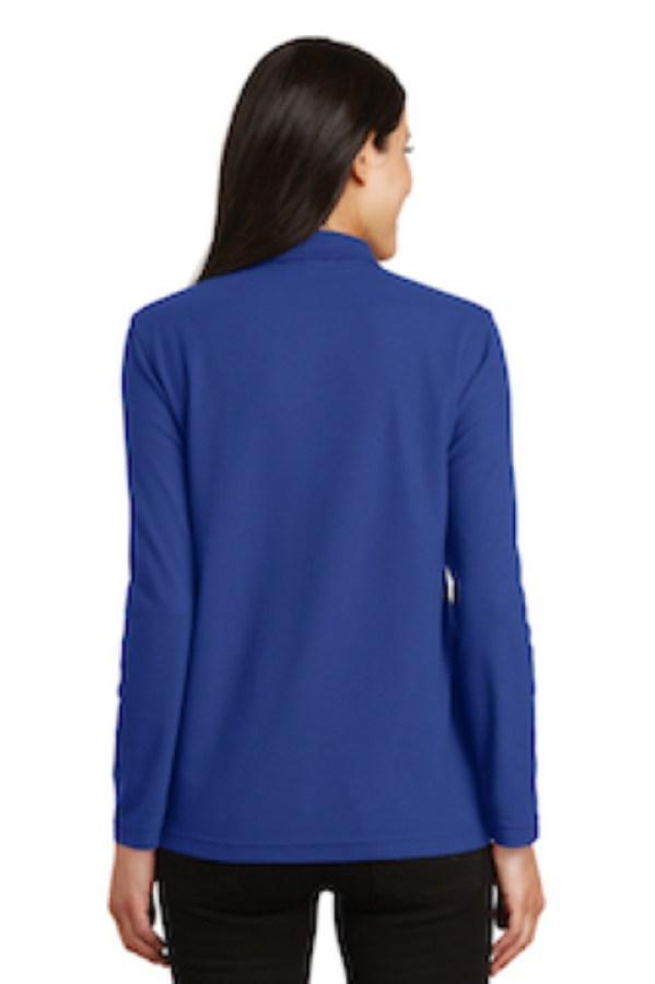 Port Authority Ladies Silk Touch Long Sleeve Polo Perspective View