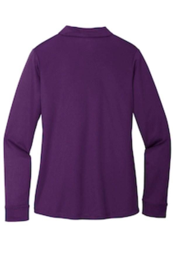 Port Authority Ladies Silk Touch Perf Long Sleeve Polo Additional Angle