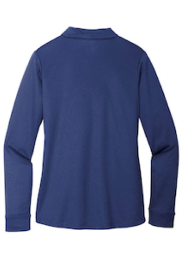 Port Authority Ladies Silk Touch Perf Long Sleeve Polo Perspective View