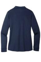 Port Authority Ladies Silk Touch Perf Long Sleeve Polo Feature Close-up
