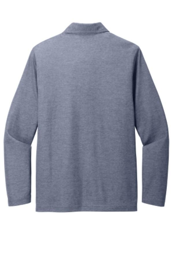 TravisMathew Oceanside Heather Long Sleeve Polo Feature Close-up