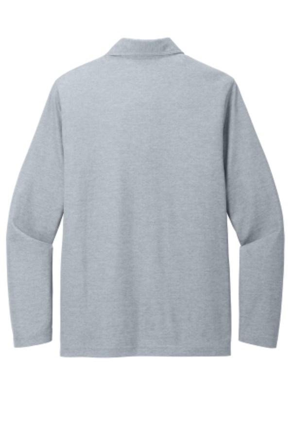 TravisMathew Oceanside Heather Long Sleeve Polo Close Up Detail