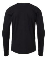 BELLA + CANVAS Youth Heather CVC Long Sleeve Tee Feature Close-up