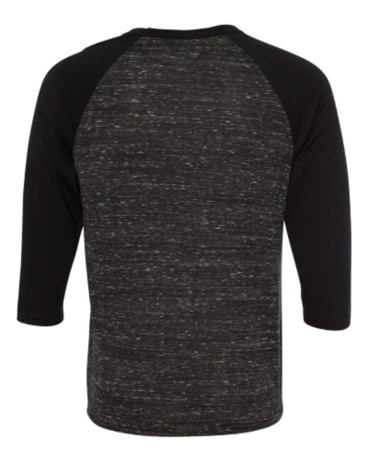 BELLA + CANVAS 3/4 Sleeve Baseball Tee Perspective View