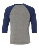 BELLA + CANVAS 3/4 Sleeve Baseball Tee Feature Close-up