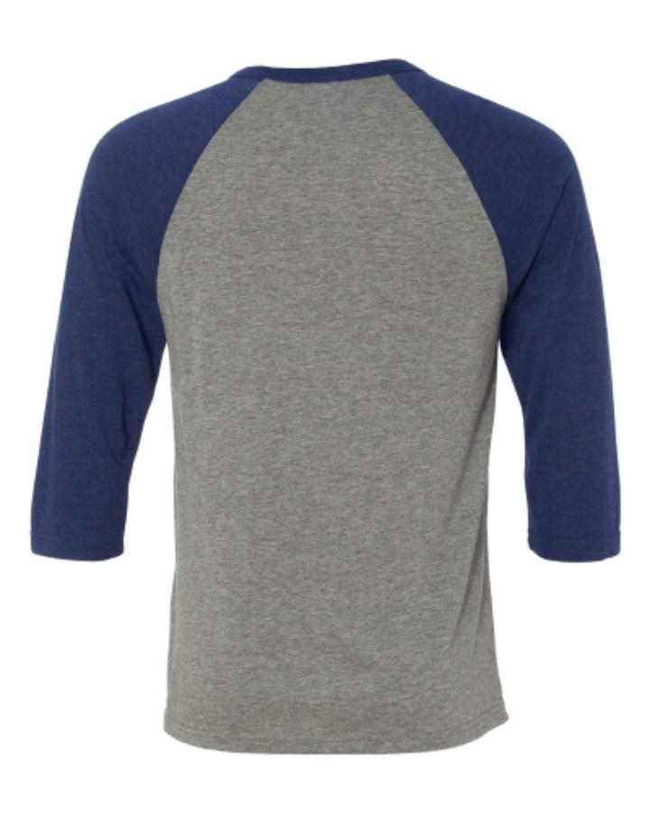 BELLA + CANVAS 3/4 Sleeve Baseball Tee Feature Close-up