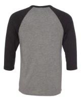BELLA + CANVAS 3/4 Sleeve Baseball Tee Alternate View