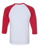 BELLA + CANVAS 3/4 Sleeve Baseball Tee Perspective View