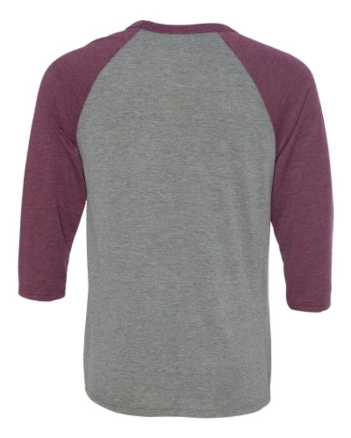 BELLA + CANVAS 3/4 Sleeve Baseball Tee Close Up Detail