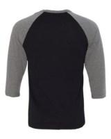 BELLA + CANVAS 3/4 Sleeve Baseball Tee Perspective View