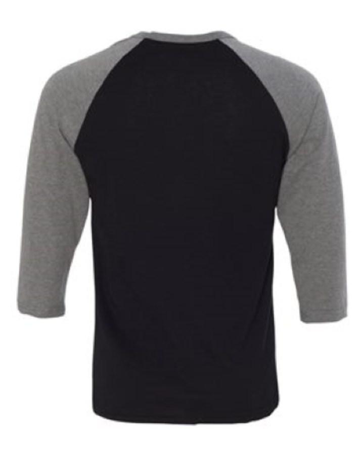BELLA + CANVAS 3/4 Sleeve Baseball Tee Perspective View