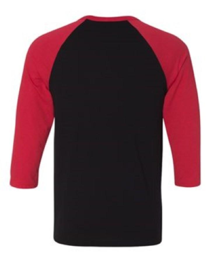 BELLA + CANVAS 3/4 Sleeve Baseball Tee Feature Close-up