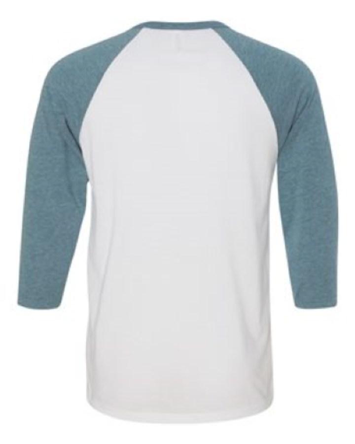 BELLA + CANVAS 3/4 Sleeve Baseball Tee Perspective View