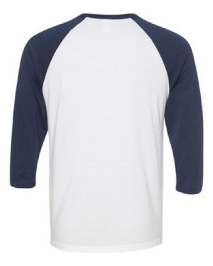 BELLA + CANVAS 3/4 Sleeve Baseball Tee Close Up Detail
