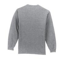 Port & Company Long Sleeve Essential Pocket Tee Close Up Detail