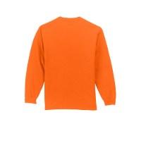 Port & Company Long Sleeve Essential Pocket Tee Feature Close-up