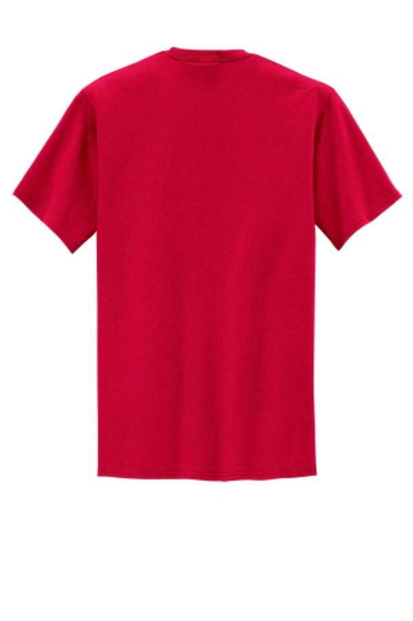 Port & Company Tall Core Blend Pocket T-Shirt Feature Close-up