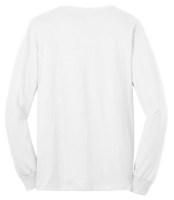 Port & Company Tall Long Sleeve Core Blend T-Shirt Close Up Detail